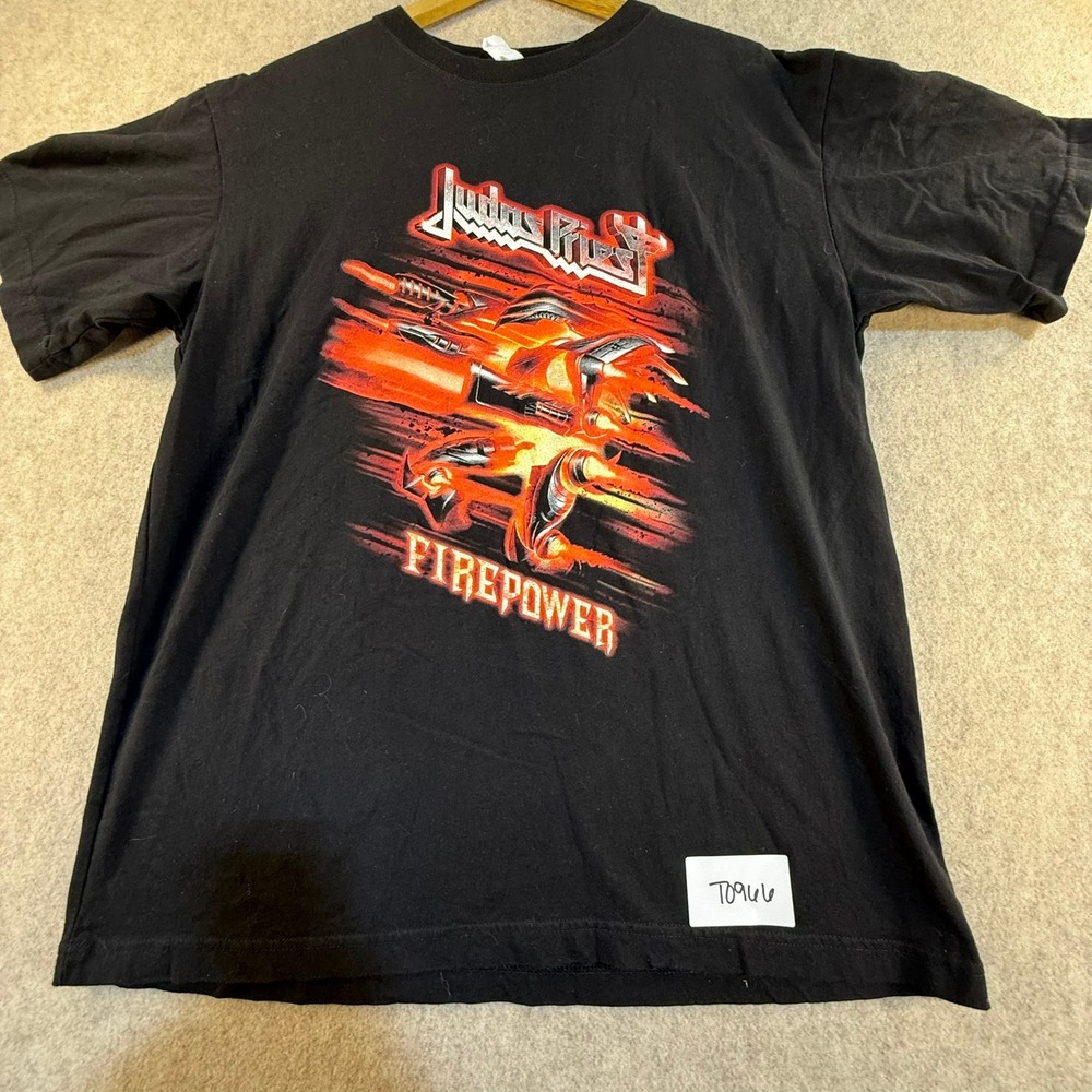 Judas Priest Firepower 2018 Tour T-Shirt Mens XL Black Graphic Heavy Metal Band‎